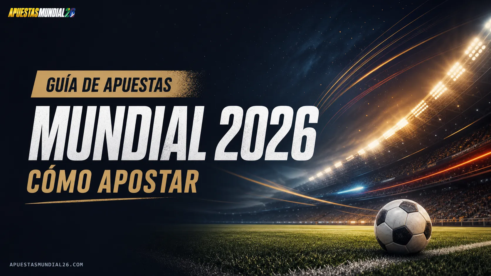 Cómo apostar al Mundial 2026 — guía completa para principiantes