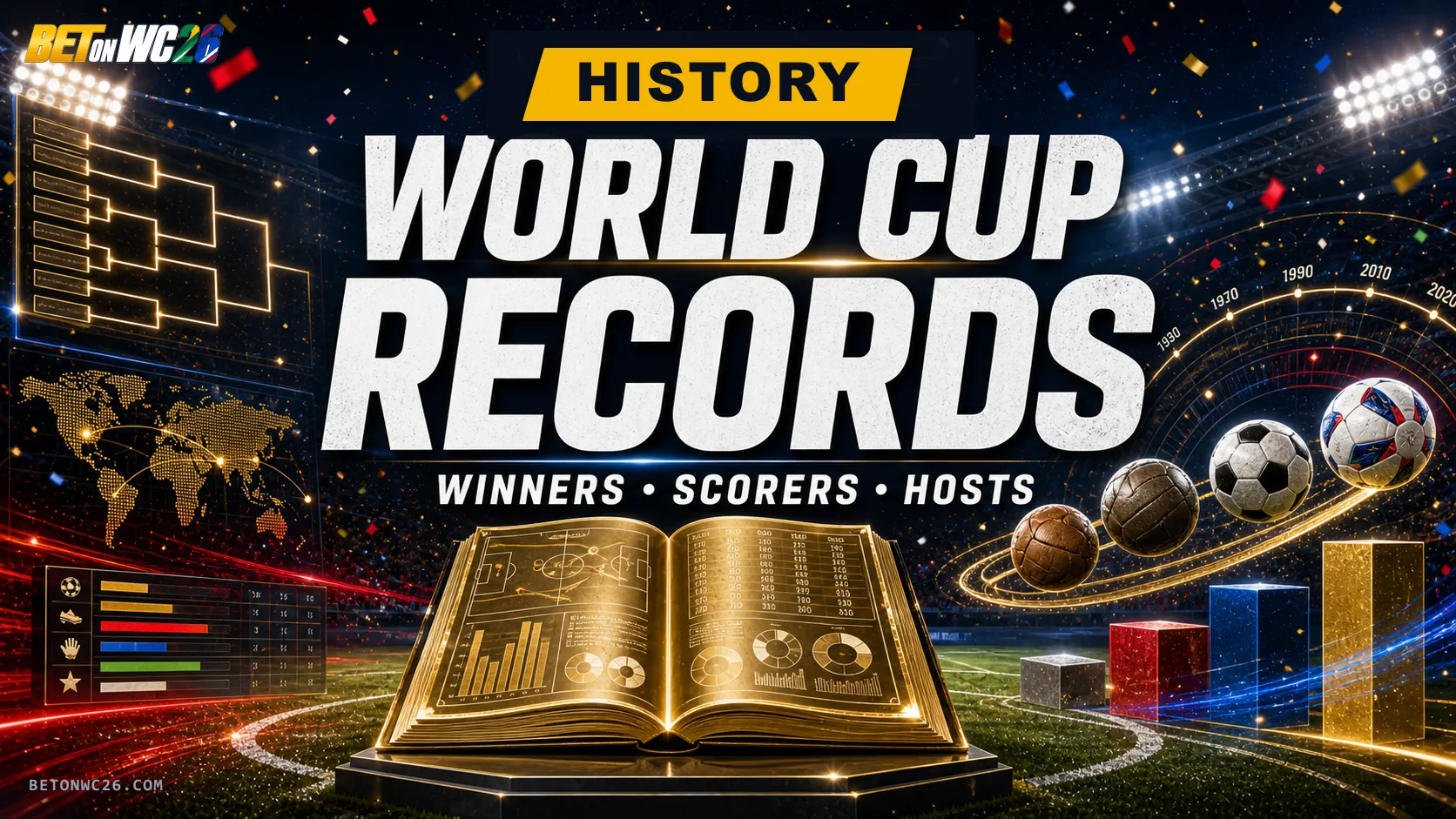 FIFA World Cup History and Records — Winners, Top Scorers & Hosts